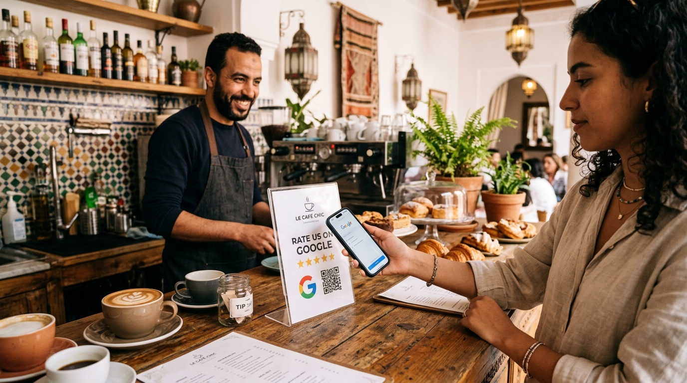 NEXCARD support carte NFC Google Review pour commerces et restaurants